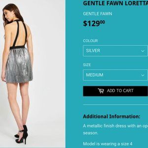 Gentle Fawn Loretta Dress Size 4